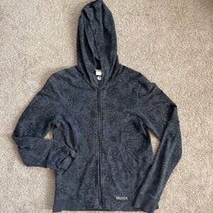 Marmot Womens Small Full Zip Embroidered Hoodie Sweatshirt Y2K Bohemian Print